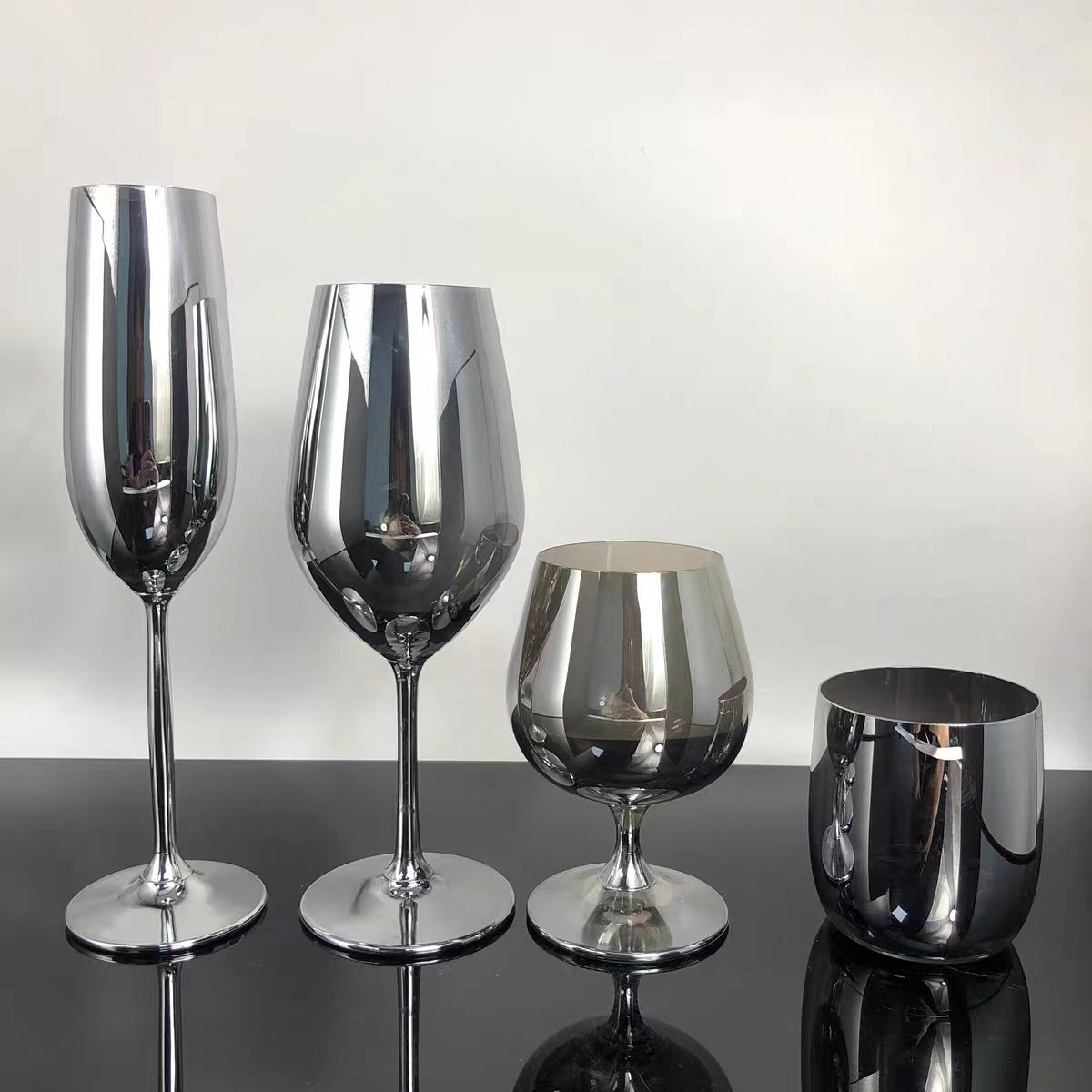 Rainbow Electroplated Crystal Glass Elegant Drinking Glass