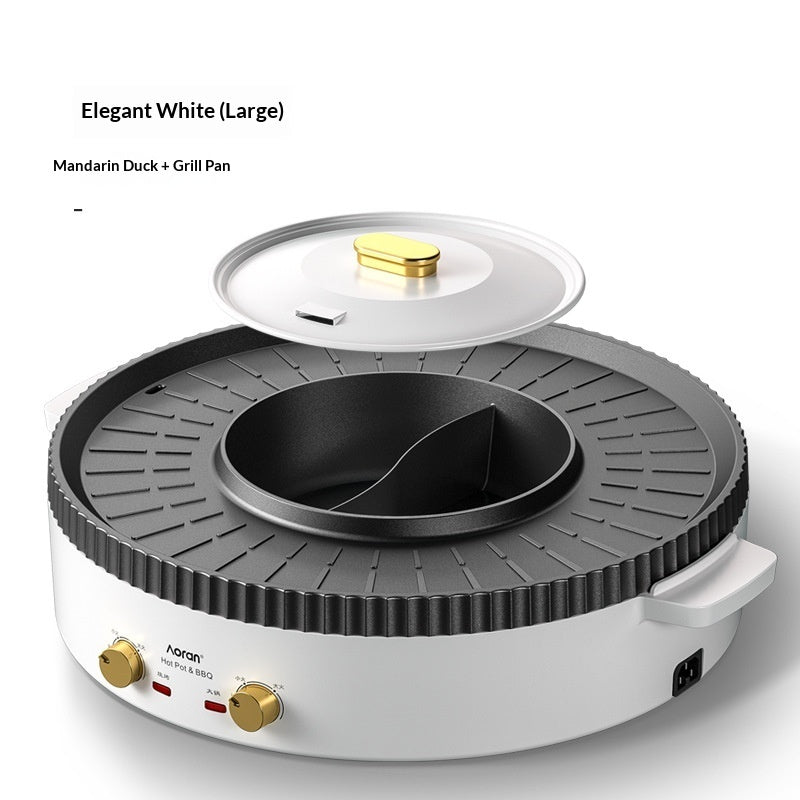 Electric Hot Pot And Grill Combo Barbecue Grill
