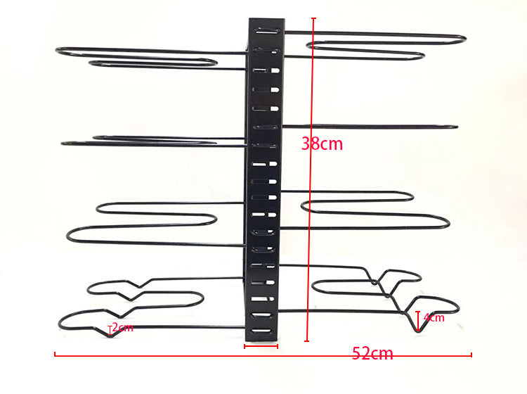 8-Tier Iron Kitchen Organizer Drying Rack Holder
