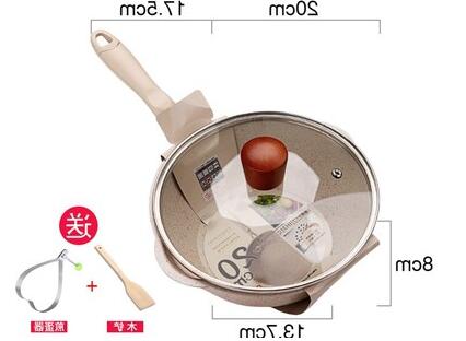 Small Deep Non Stick Frying Pan Home Wok Pot