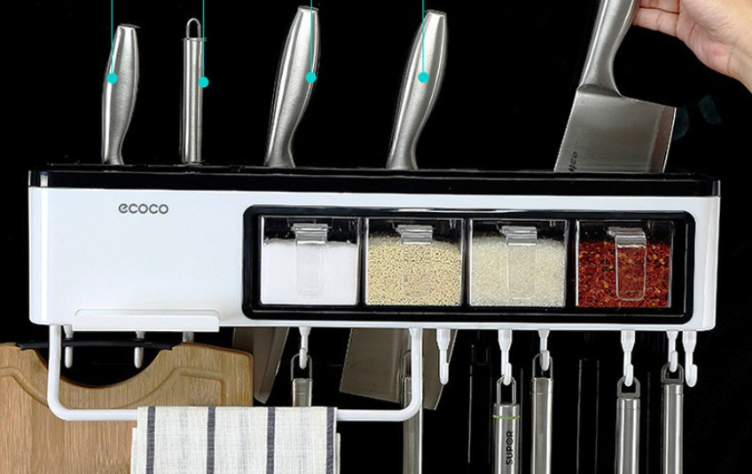 Multifunction Wall-Mounted Kitchen Storage Box Organizer