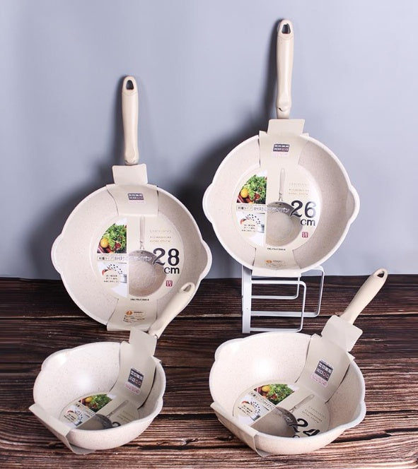Small Deep Non Stick Frying Pan Home Wok Pot