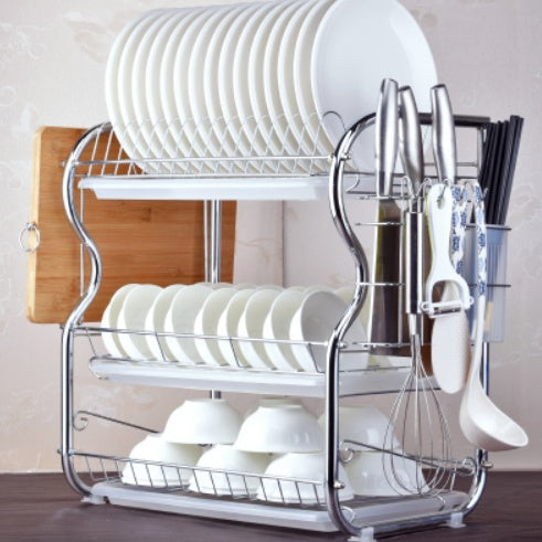 Kitchen Dish Drying Rack Storage Shelf