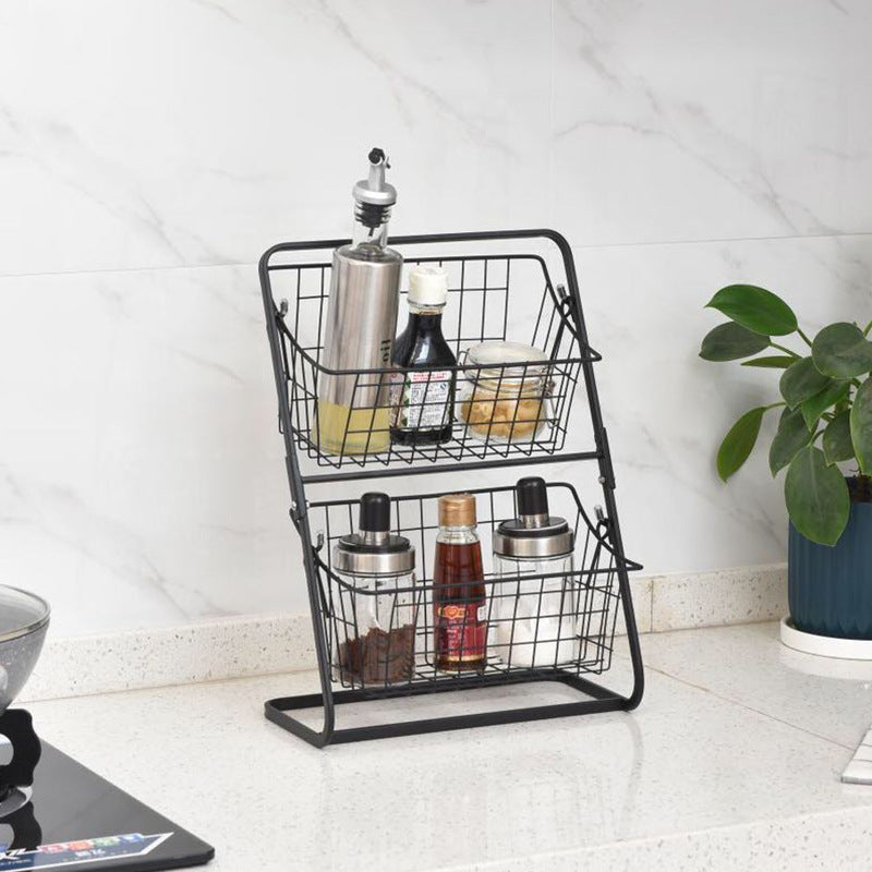 Stainless Steel Multi-Layer Kitchen Spice Storage Rack