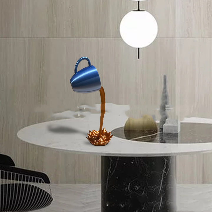 Floating Coffee Cup Sculpture Kitchen Decor Ornament