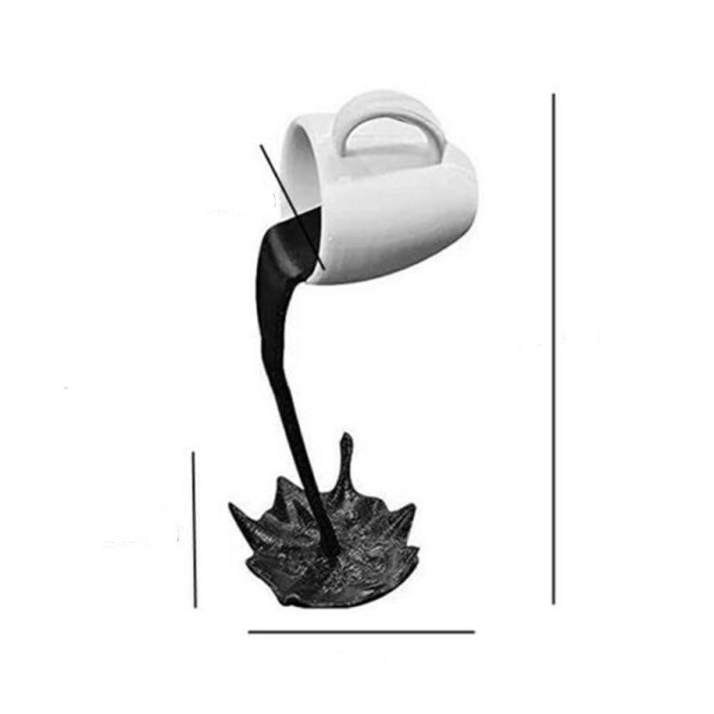 Floating Coffee Cup Sculpture Kitchen Decor Ornament