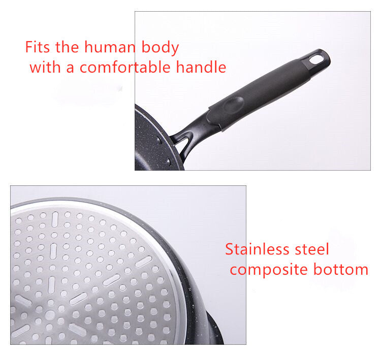 Small Deep Non Stick Frying Pan Home Wok Pot
