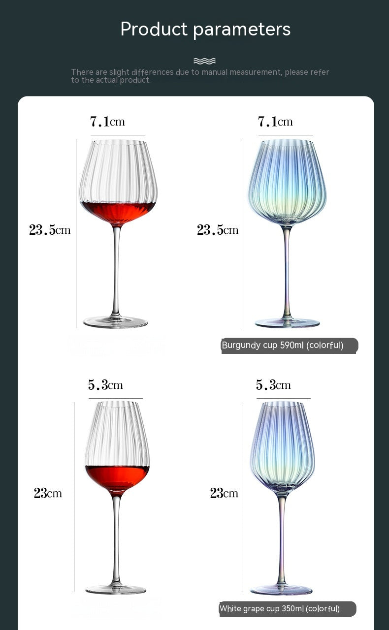 Rainbow Crystal Elegant Burgundy Drinking Glass
