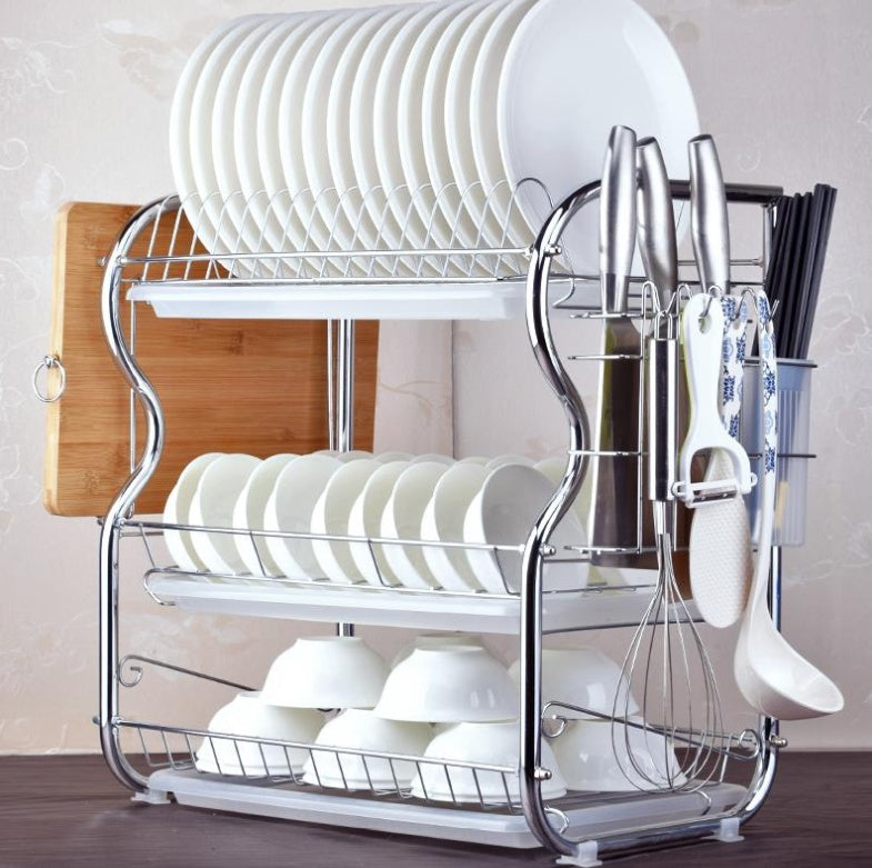 Kitchen Dish Drying Rack Storage Shelf