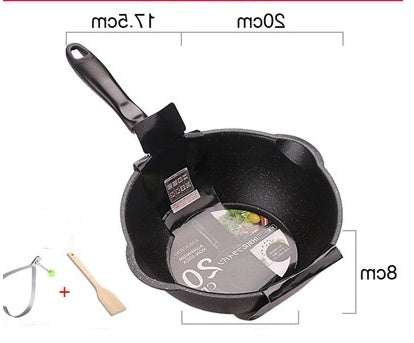 Small Deep Non Stick Frying Pan Home Wok Pot