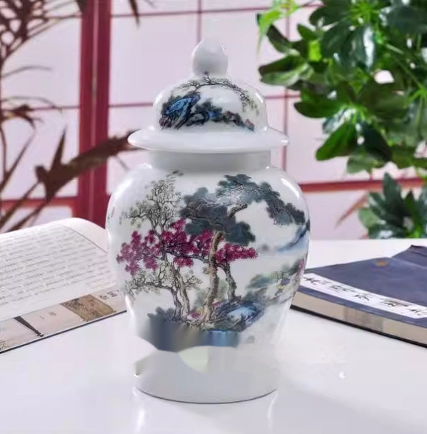 Chinese Style Decorative Porcelain Vase Set