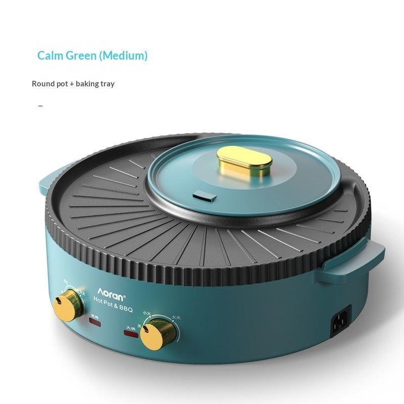 Electric Hot Pot And Grill Combo Barbecue Grill