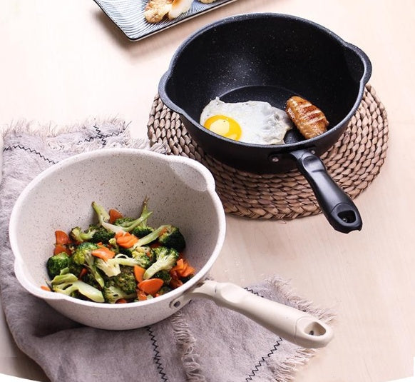 Small Deep Non Stick Frying Pan Home Wok Pot