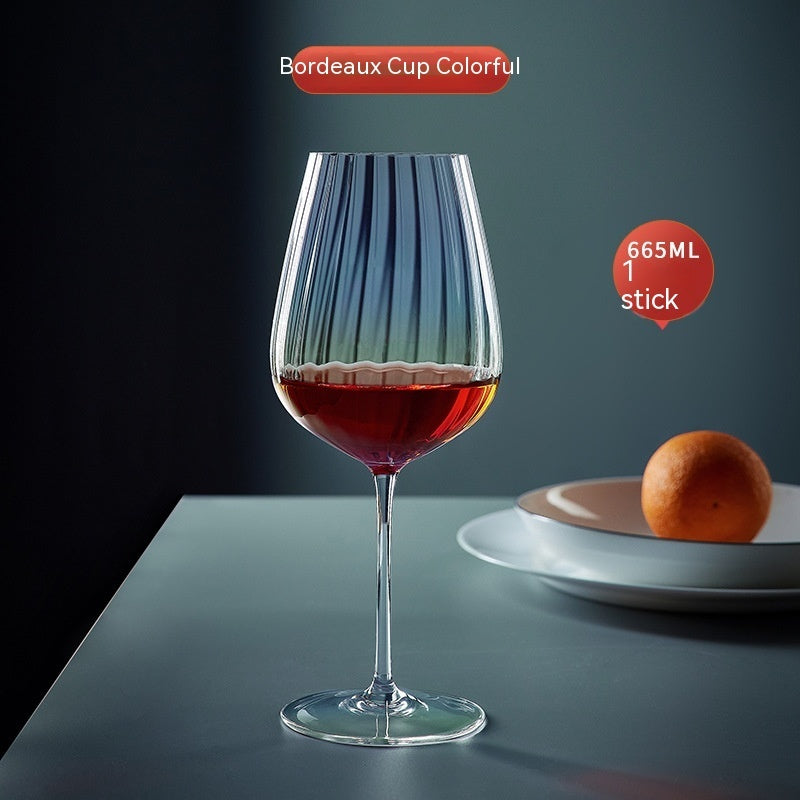 Rainbow Crystal Elegant Burgundy Drinking Glass