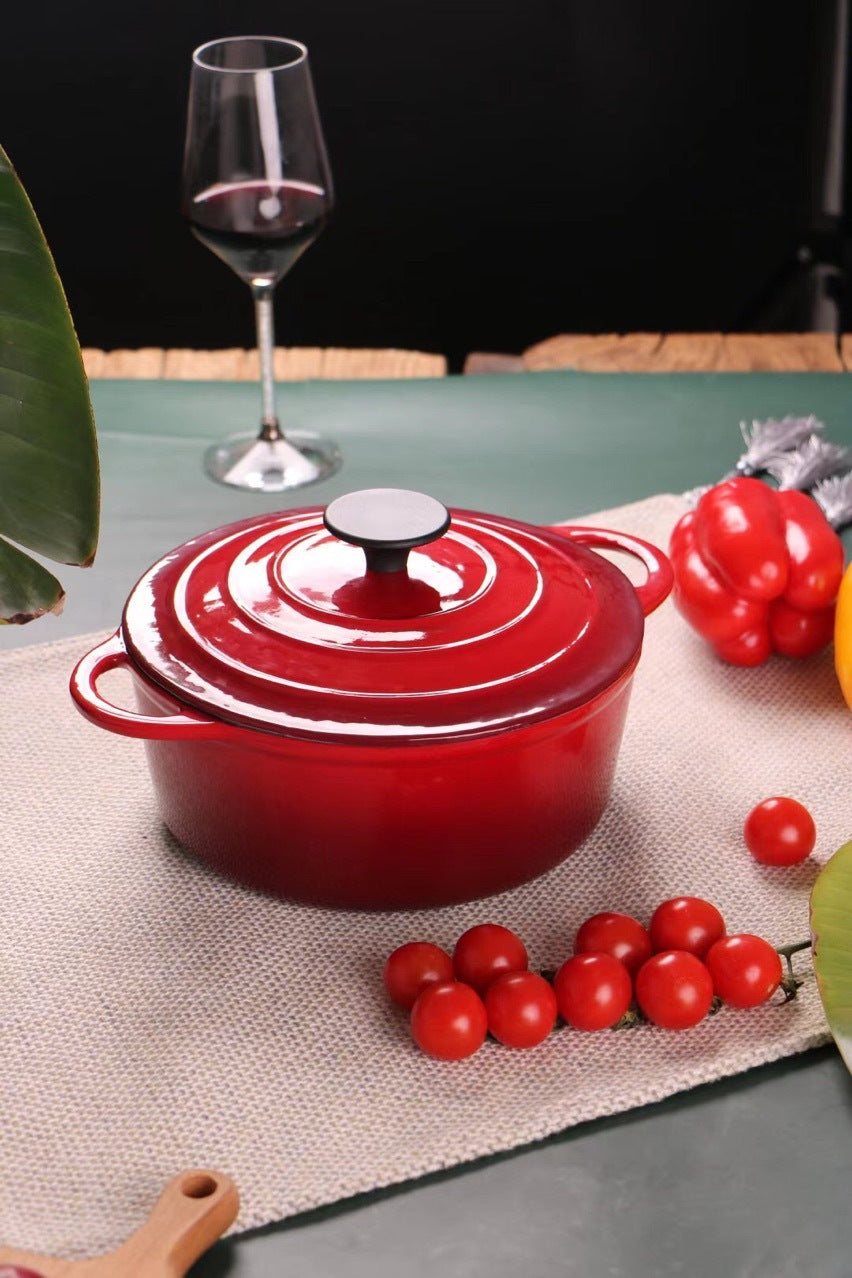 Enamel Cast Iron Hat Pot Universal Stock Stew Pot