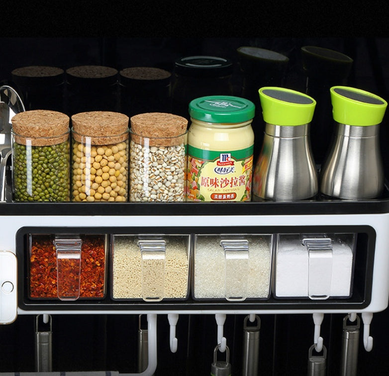 Multifunction Wall-Mounted Kitchen Storage Box Organizer