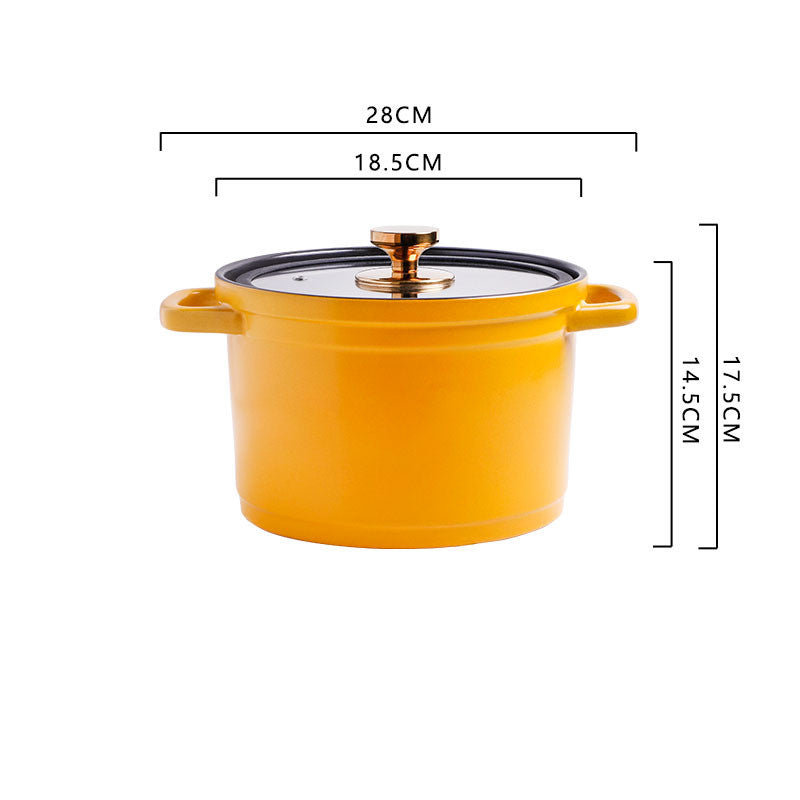Nordic Ceramic Large Capacity Glazed Chicken Stock Pot