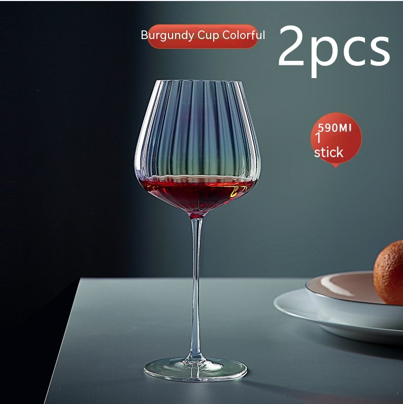 Rainbow Crystal Elegant Burgundy Drinking Glass