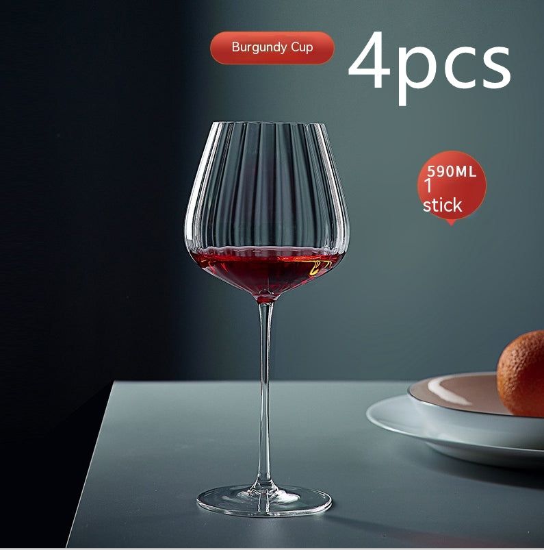 Rainbow Crystal Elegant Burgundy Drinking Glass