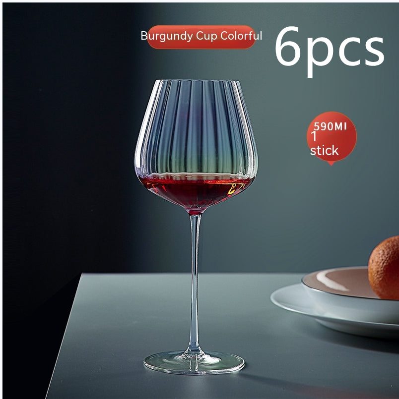 Rainbow Crystal Elegant Burgundy Drinking Glass