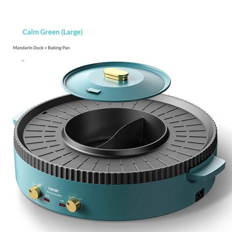 Electric Hot Pot And Grill Combo Barbecue Grill