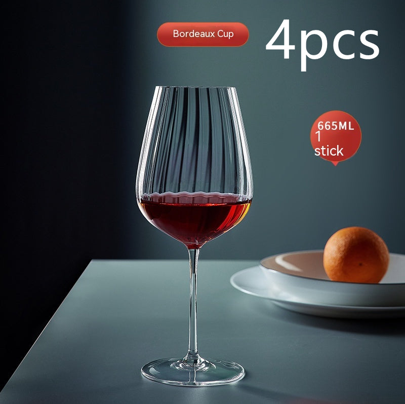 Rainbow Crystal Elegant Burgundy Drinking Glass