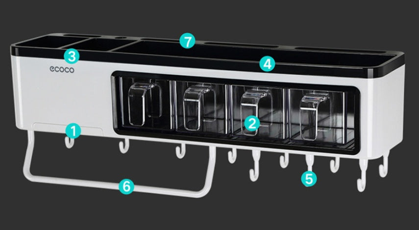 Multifunction Wall-Mounted Kitchen Storage Box Organizer