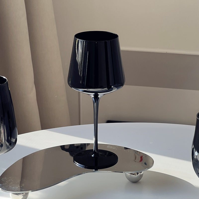 Black Porcelain Crystal Elegant Drinking Glass