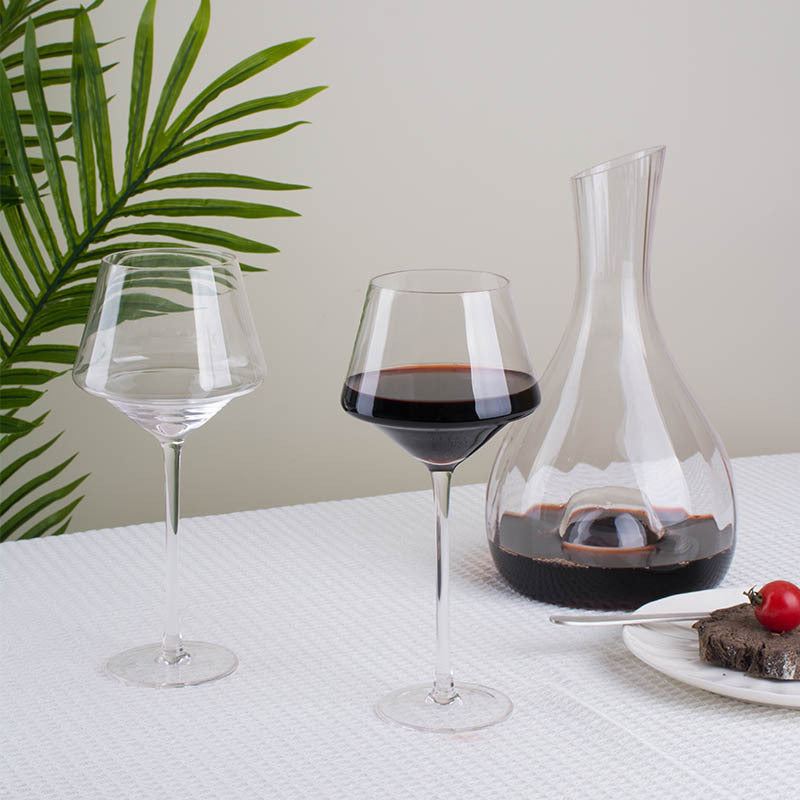 Crystal Glass Creative Golden Trim Burgundy Drinking Glass