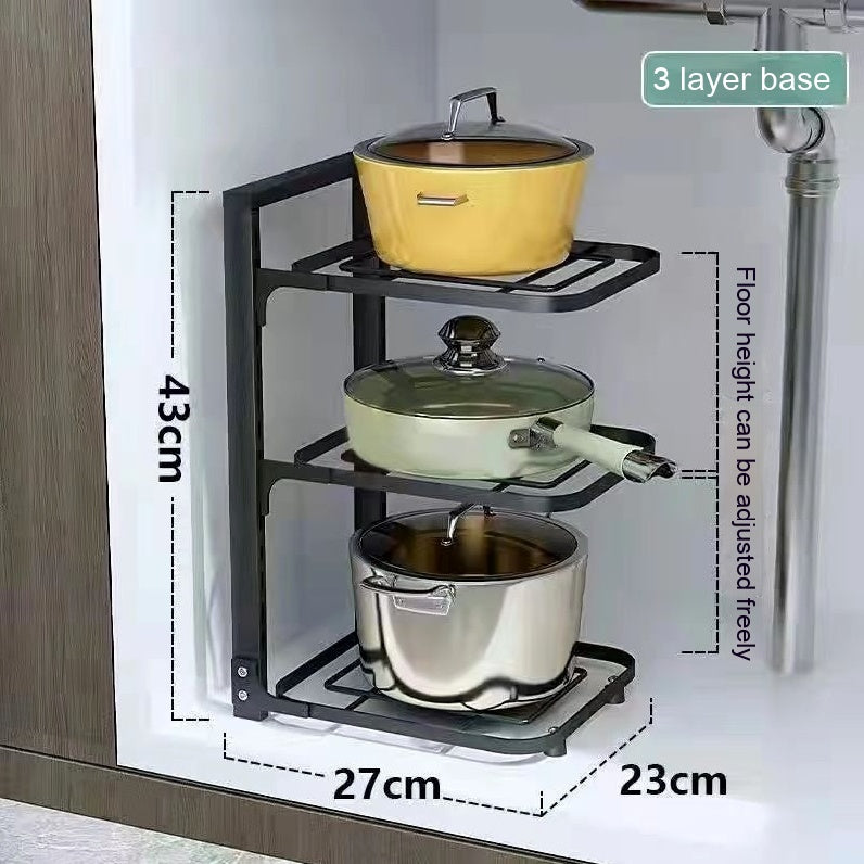 Stainless Steel Kitchen Pot Storage Rack