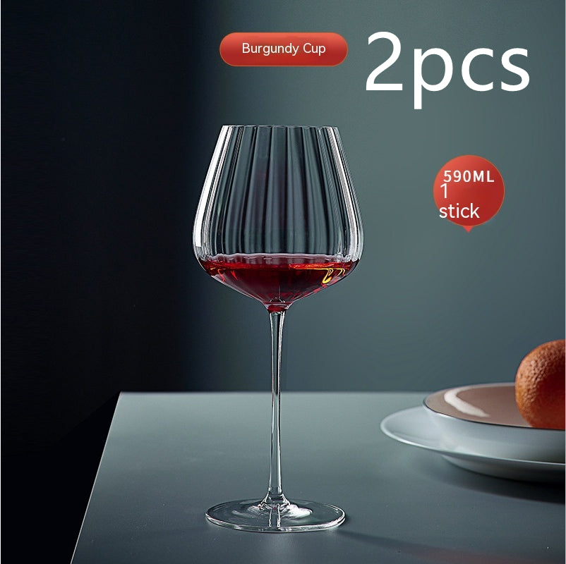 Rainbow Crystal Elegant Burgundy Drinking Glass