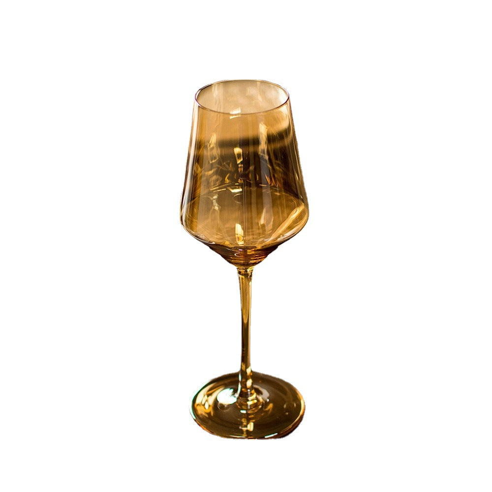 Rainbow Electroplated Crystal Glass Elegant Drinking Glass