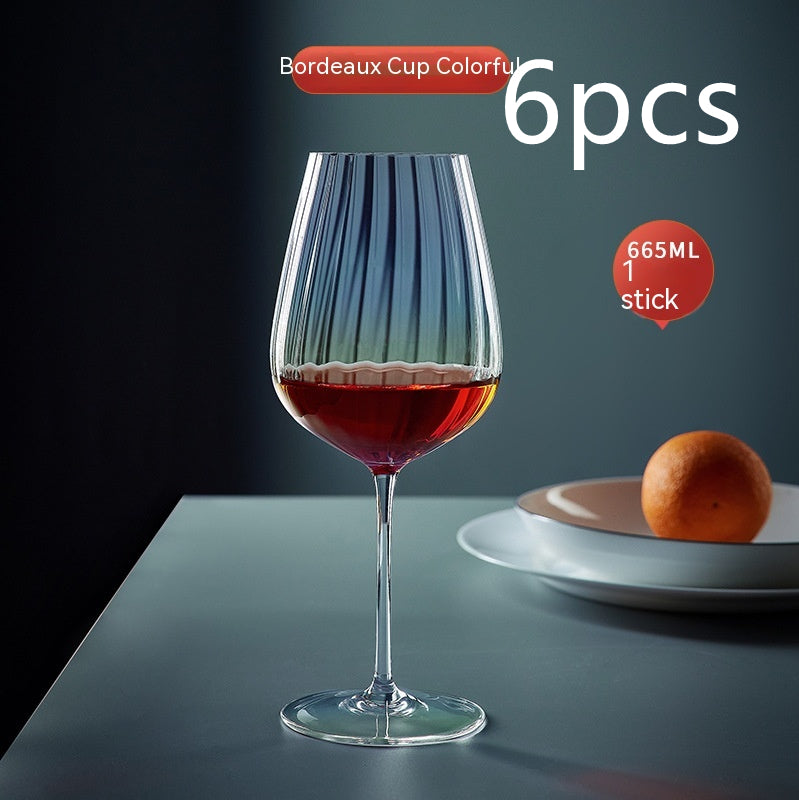 Rainbow Crystal Elegant Burgundy Drinking Glass
