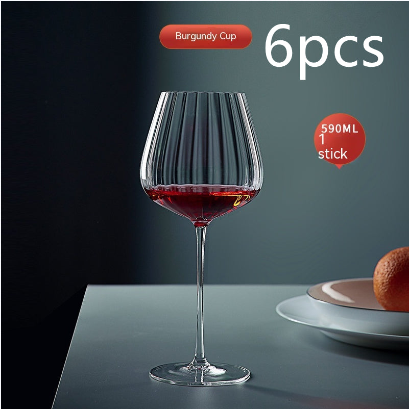 Rainbow Crystal Elegant Burgundy Drinking Glass