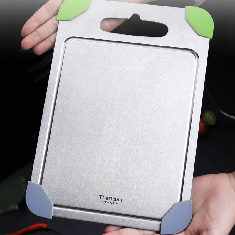 Thickened Pure Titanium Cutting Board With Groove