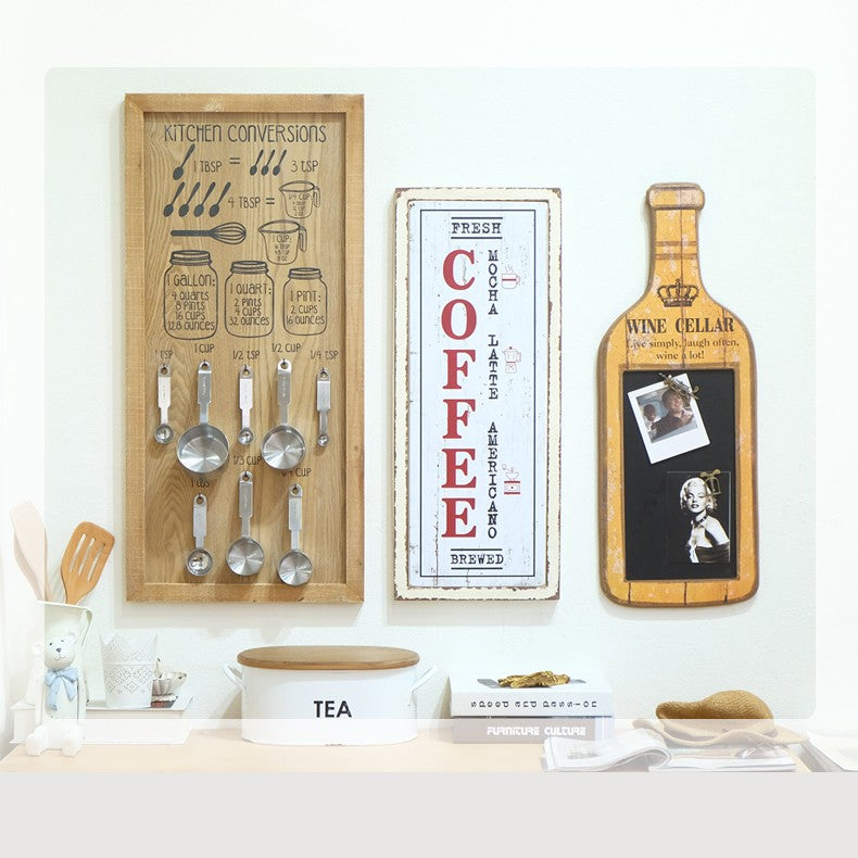 Creative Home Coffee Shop Kitchen Wall Hanging Decor