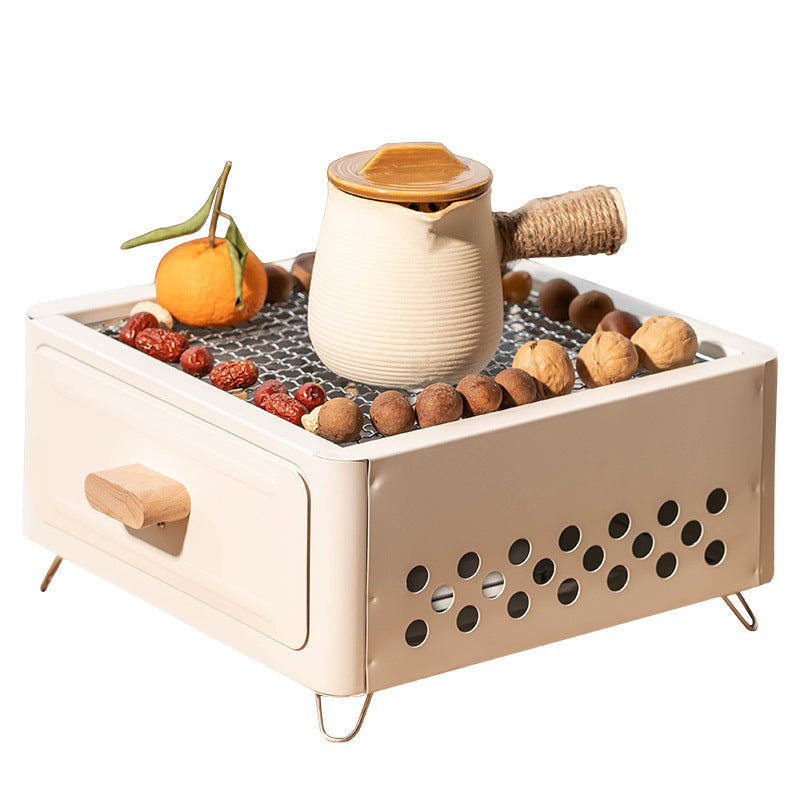 Outdoor Square Charcoal Barbecue Grill Oven