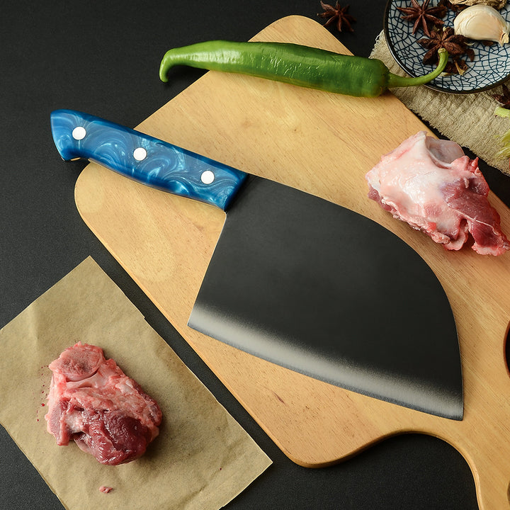 Forged Stainless Steel Kitchen Knife Blue Handle