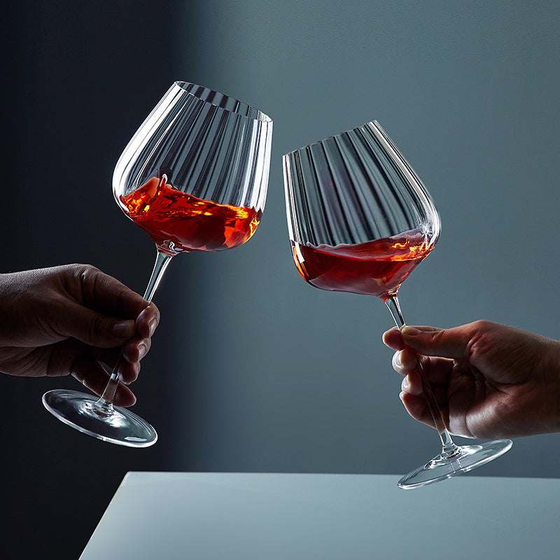 Rainbow Crystal Elegant Burgundy Drinking Glass