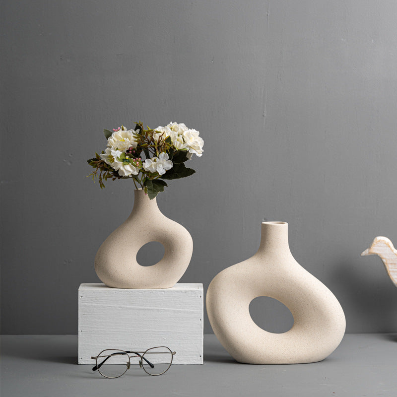Living Room Ceramic Vase Display Cabinet Decor