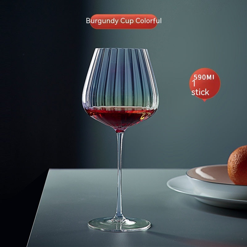Rainbow Crystal Elegant Burgundy Drinking Glass