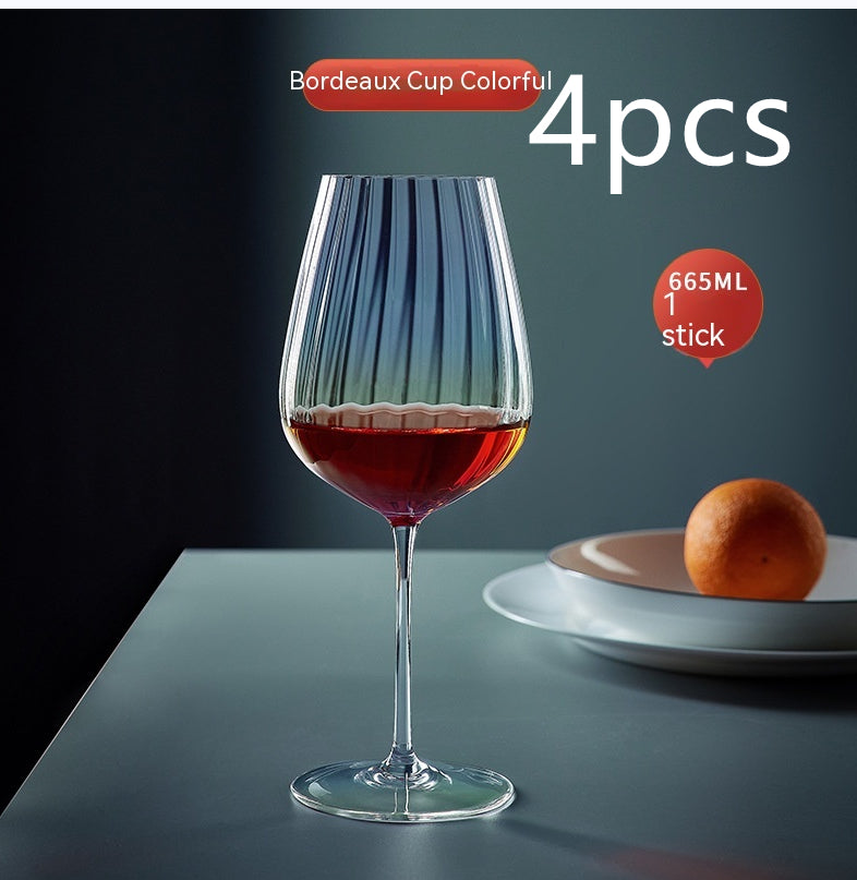 Rainbow Crystal Elegant Burgundy Drinking Glass