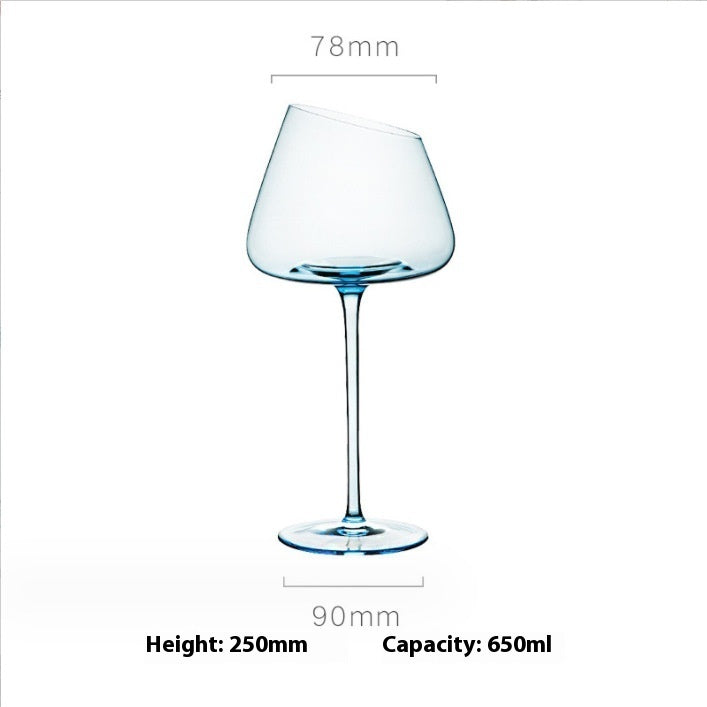 Klein Blue Crystal Goblet Elegant Drinking Glass