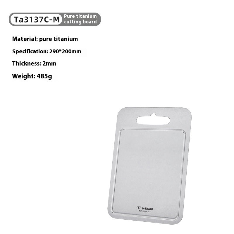 Thickened Pure Titanium Cutting Board With Groove