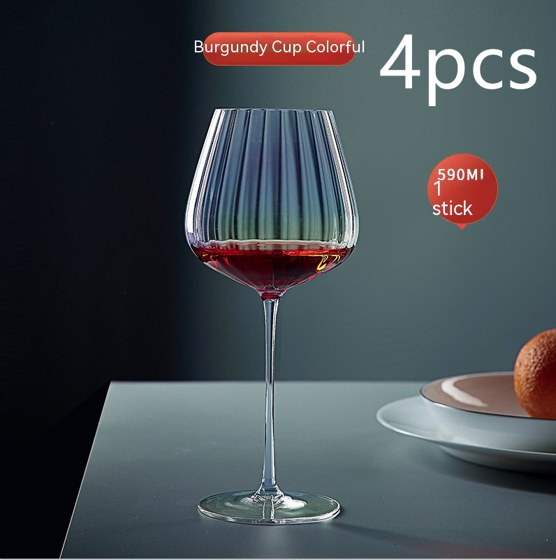 Rainbow Crystal Elegant Burgundy Drinking Glass