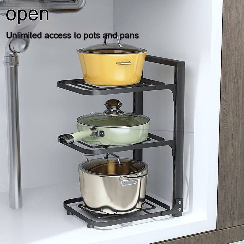 Stainless Steel Kitchen Pot Storage Rack