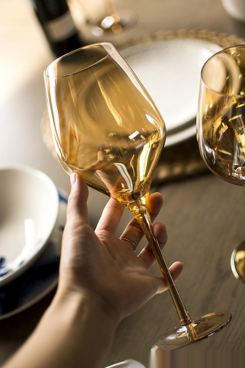 Rainbow Electroplated Crystal Glass Elegant Drinking Glass