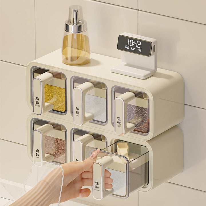 Wall Mounted Kitchen Condiment Storage Box