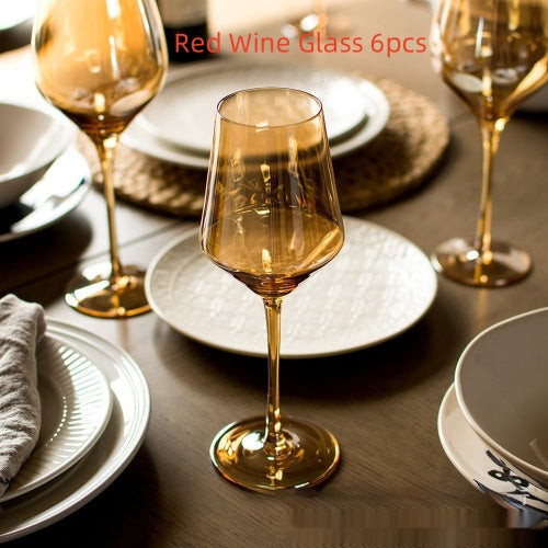 Rainbow Electroplated Crystal Glass Elegant Drinking Glass