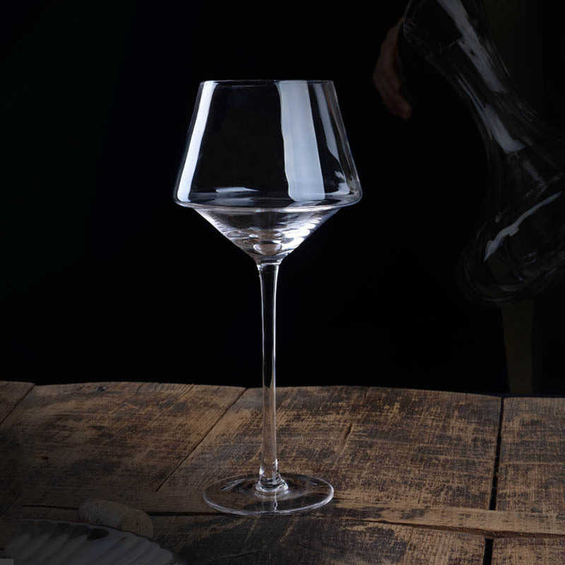Crystal Glass Creative Golden Trim Burgundy Drinking Glass
